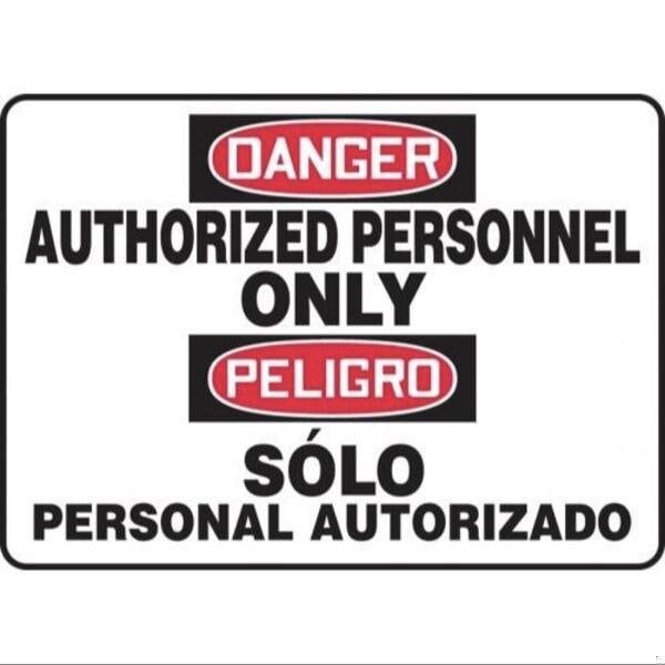 Accuform BILINGUAL OSHA DANGER ADMITTANCE EXIT SBMADM006MVA - main